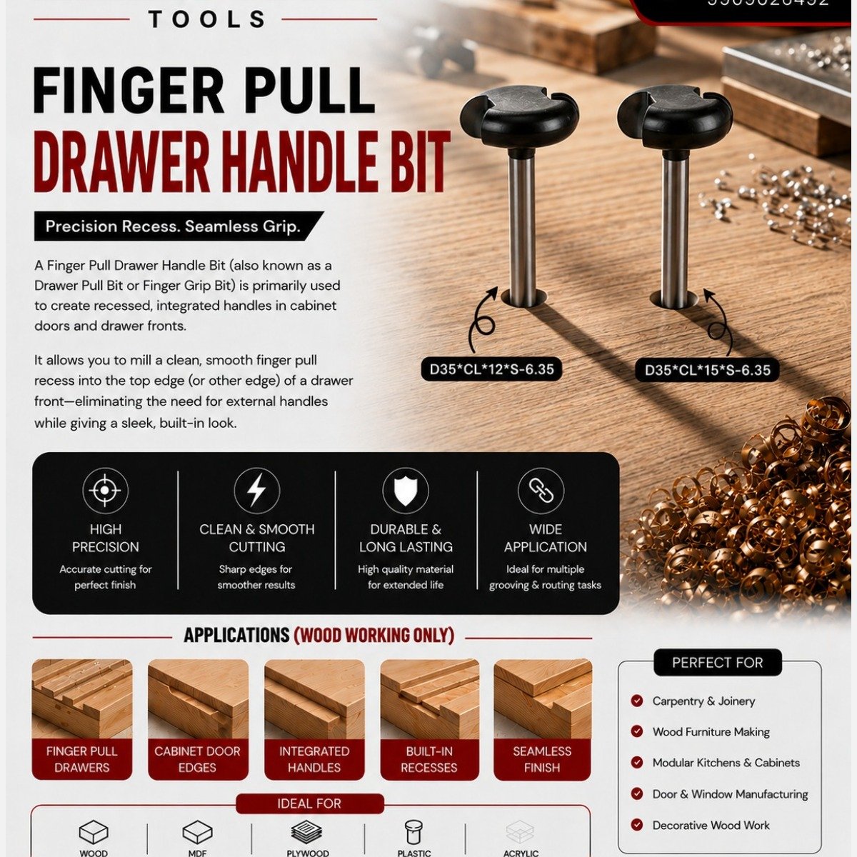 Wood handle bit 