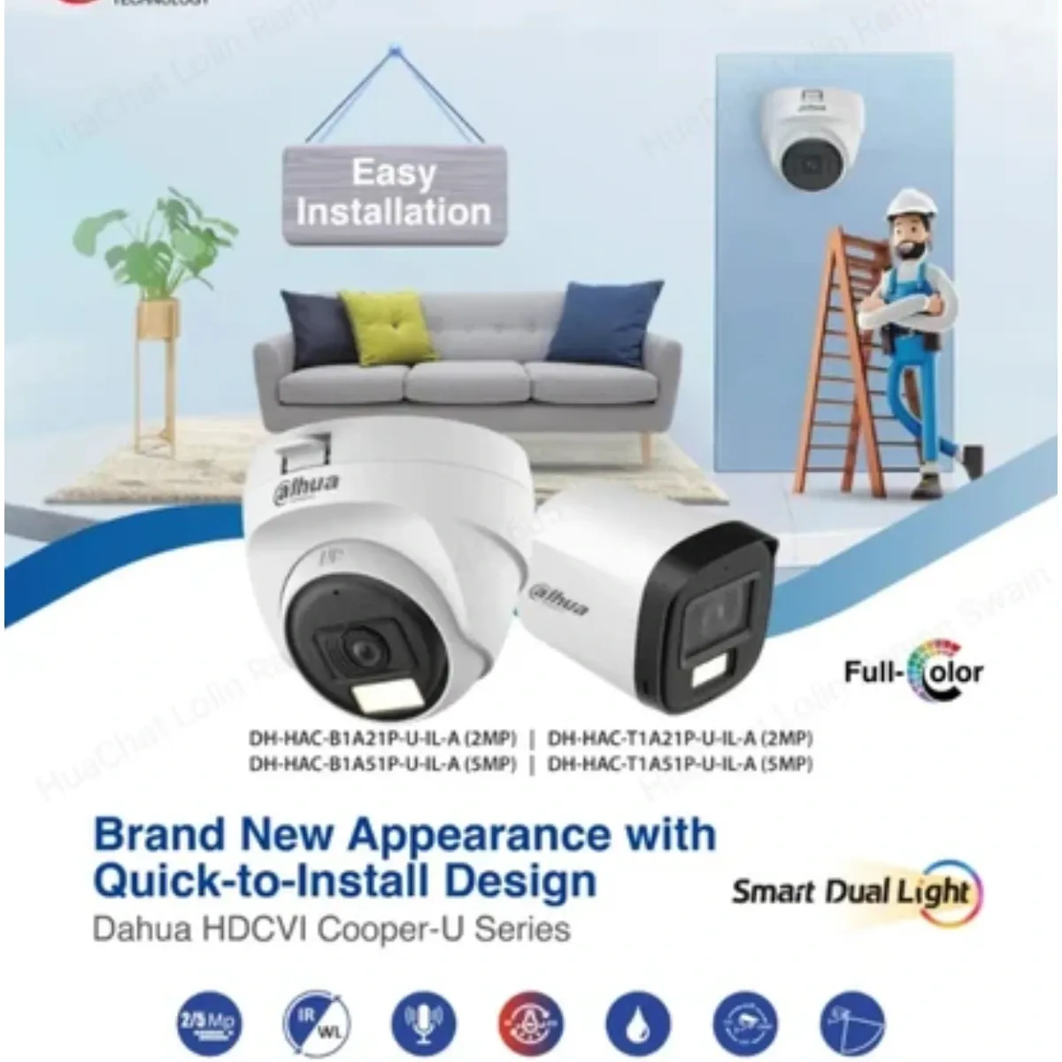 Dahua 2MP 1080p Audio Full HD Smart Dual Light Camera Night Vision Skim Offer - 20,000\-
