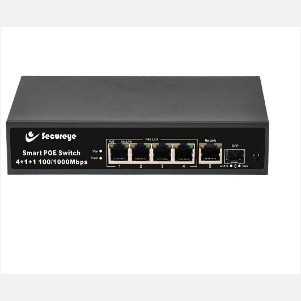 S-4GE-2UG-1UF Secureye 4G + 2G + 1F All Full Giga Port PoE Ethernet Switch