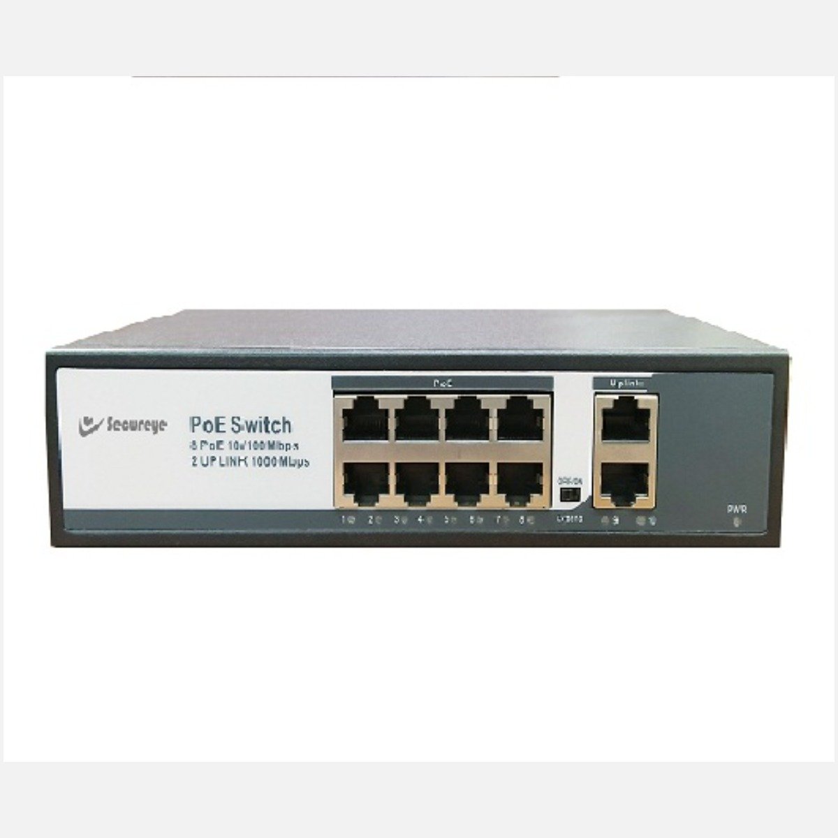 S-8FE-2UG-LD-I – Secureye 8Port + 2 port Giga Uplink + 1F POE Ethernet Switch